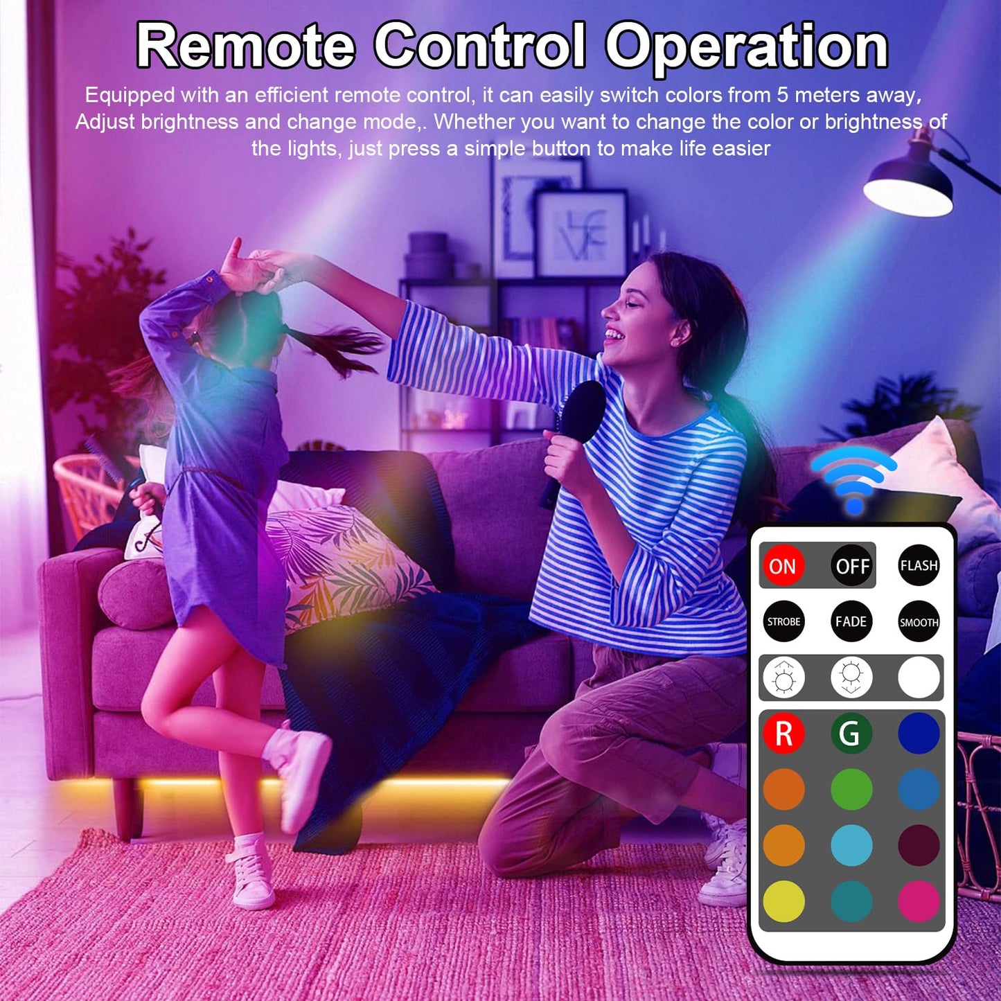 XRise E12 LED Bulb 2.5W Dimmable RGB+White Color Changing Remote Control, 6000K, 250LM, 7 Pack