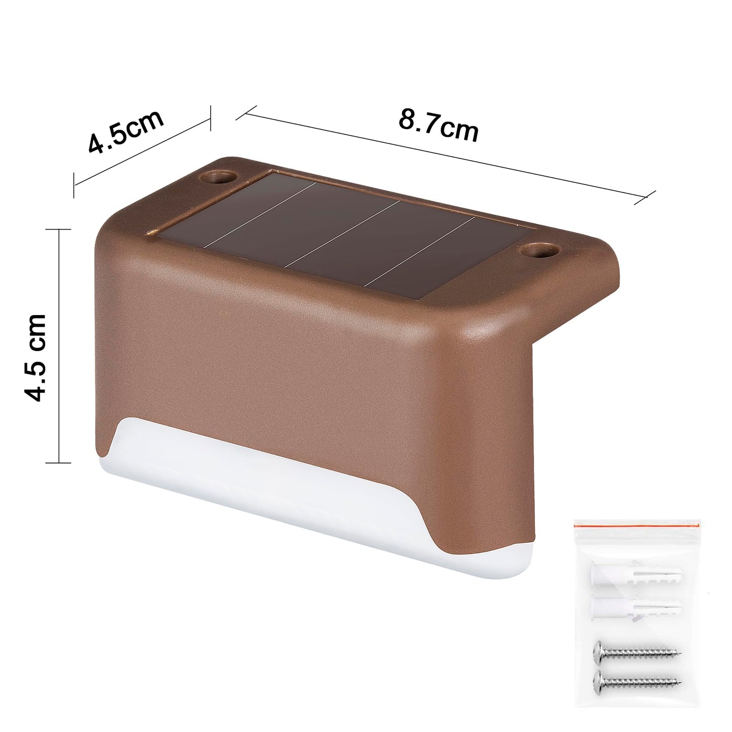 Solpex Solar Deck Lights 16 Pack - Waterproof Led Step Lights, Warm White, For Outdoor Stairs, Fence, Yard, Patio, And Pathway