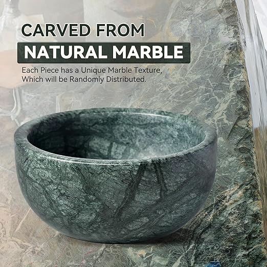 Koville Luxury Marble Mortar and Pestle Set, 7"-4cups Grinder Bowl for Guacamole, Salsa, Pill Crusher, Spice, Herb, Garlic, Nut, Heavy Duty Grinder for Kitchen