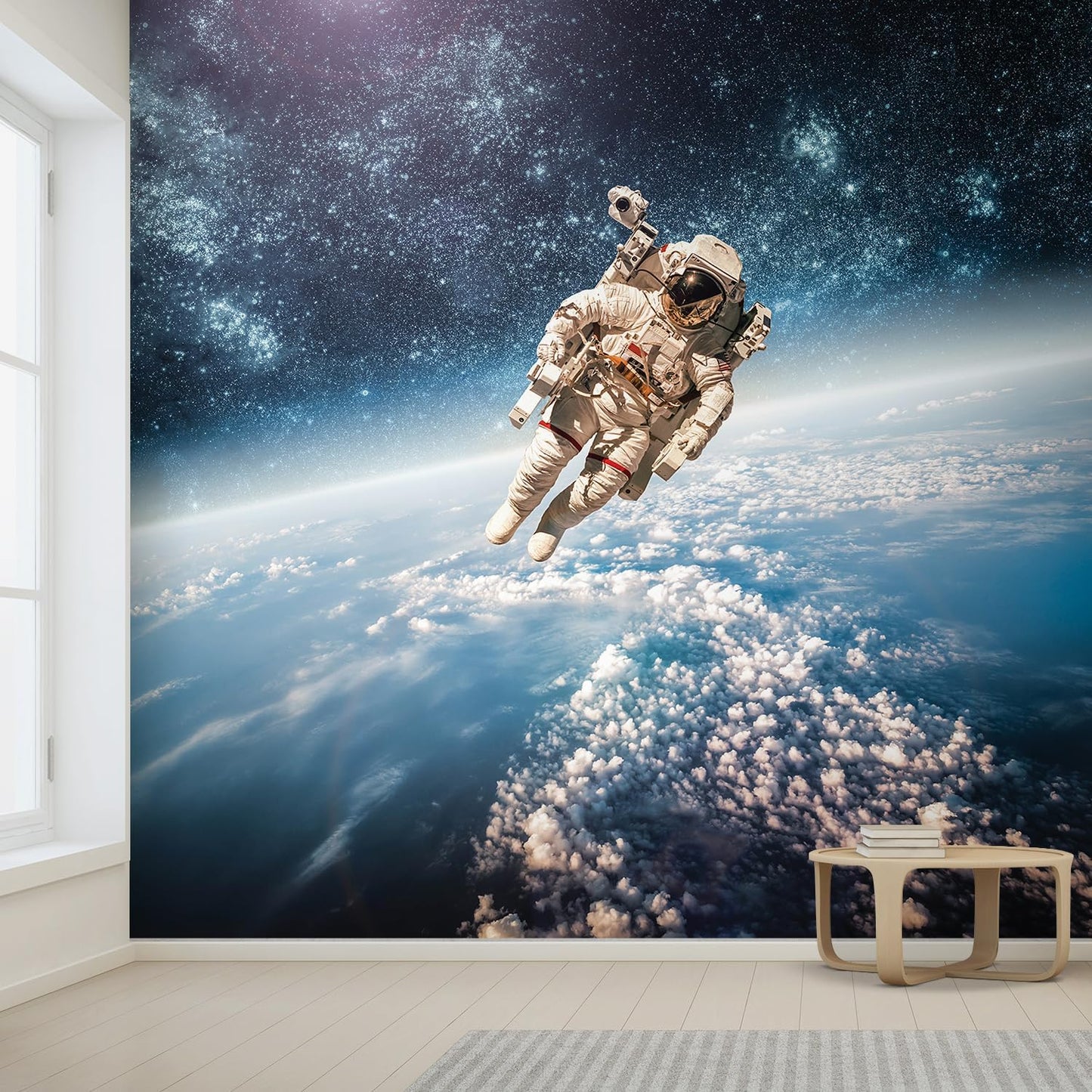 wall26 an Astronaut Floating About Planet EarthWall Mural, Removable Sticker, Home Decor - 132x168 inches
