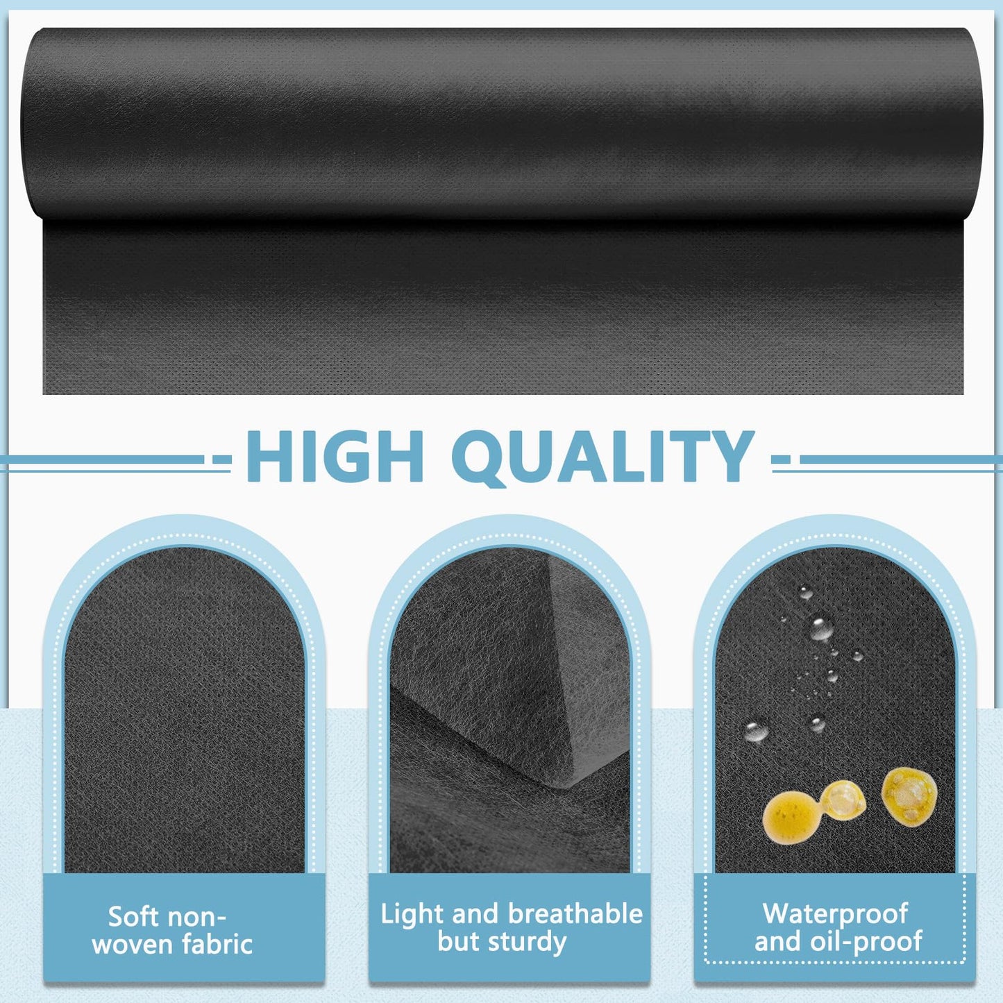 Tudomro 2 Roll Disposable Non Woven Bed Sheets 24 x 71 Inch Massage Table Paper Covers Non Woven Fabric Massage Sheets Waterproo