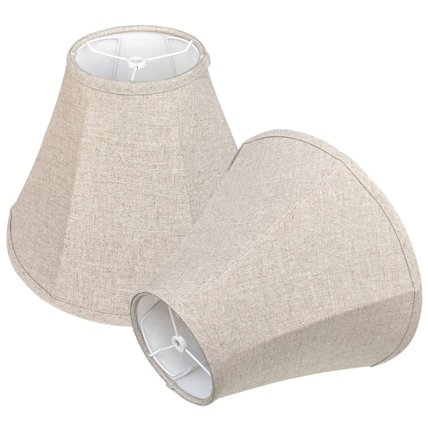 Tootoo Star Double Tootoo Star Lamp Shade Set Of 2, Brown Fabric, 6X14X10 Inch, Hand Crafted For Floor Light And Table Lamp