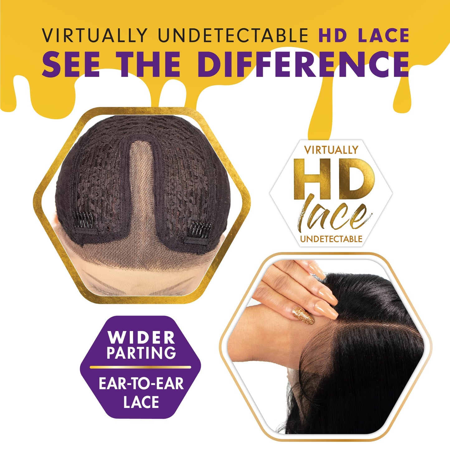 Sensationnel Butta Lace Wigs - Unit 39 Extra Wide 5 Inch Deep Parting Synthetic Preplucked Hairline Glueless Lacefront (2 DARKBR