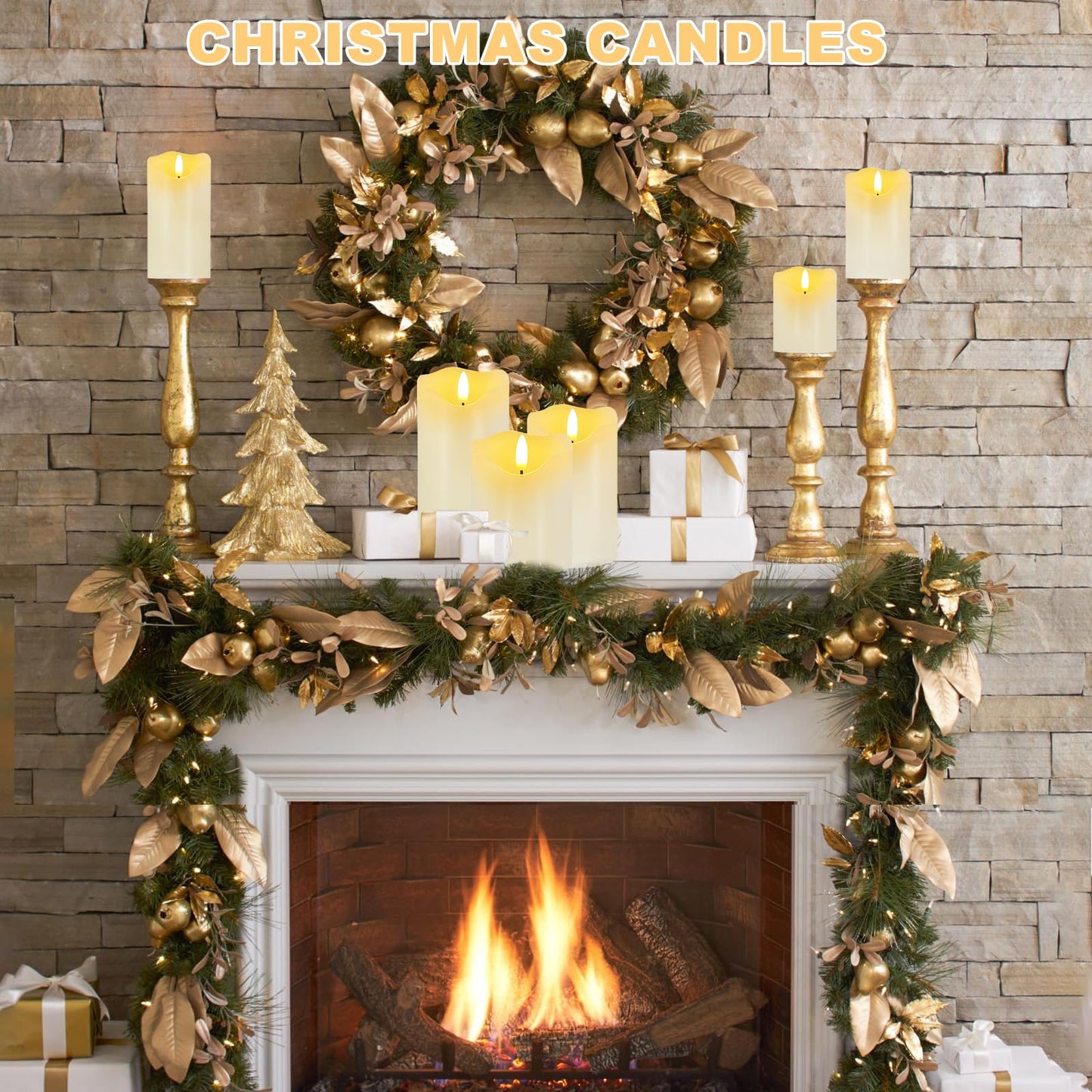 Veki Flameless LED Lights - Set of 3 Dimmable Pillar Candles with Remote & Timer, Battery Operated, Perfect for Home Decor (Lvory)