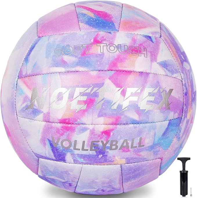 Noetifex Soft PU Leather Volleyball, Official Size 5,Thickened Durable Indoor Outdoor Waterproof Volleyball for Beach, Poo...