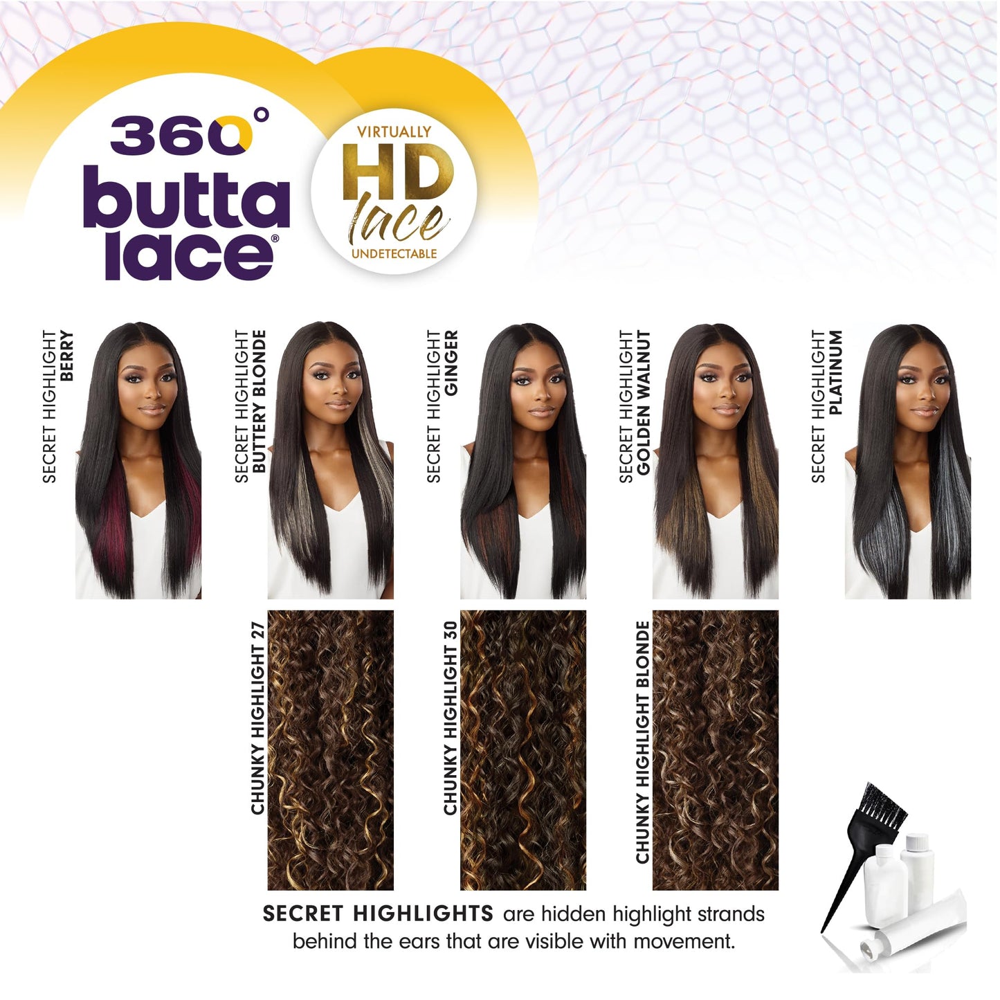 Sensationnel Butta 360 Lace Wigs - Unit 4 Wider Parting 360 Degree Lace Glueless Synthetic Preplucked Hairline (CH27)
