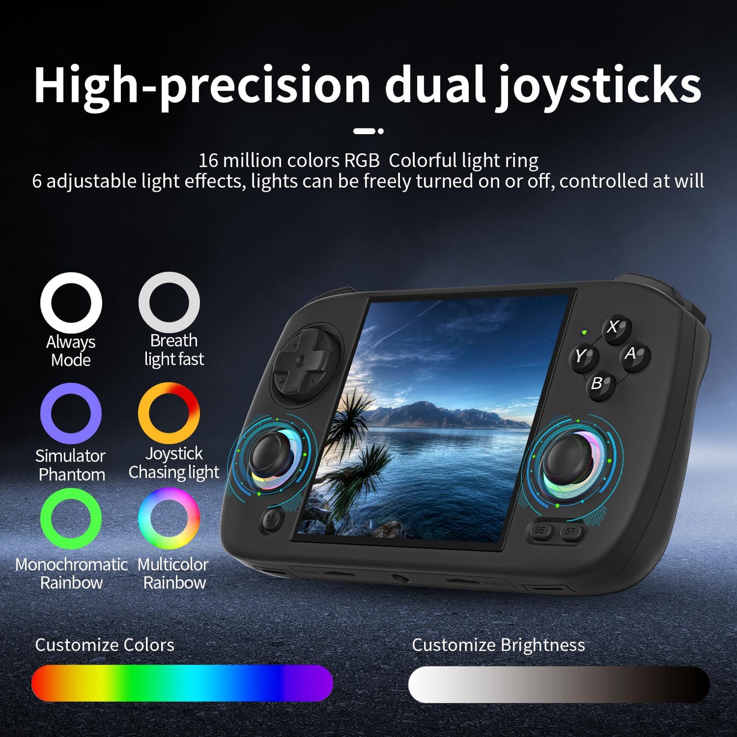 RG Cubexx Retro Game Handheld 3.95 Inch IPS Screen 720*720 Linux System,RGCube XX 64G Card Pre-Installed 5373 Games 3800mAh Supports 5G WiFi Bluetooth Online Fighting,Streaming