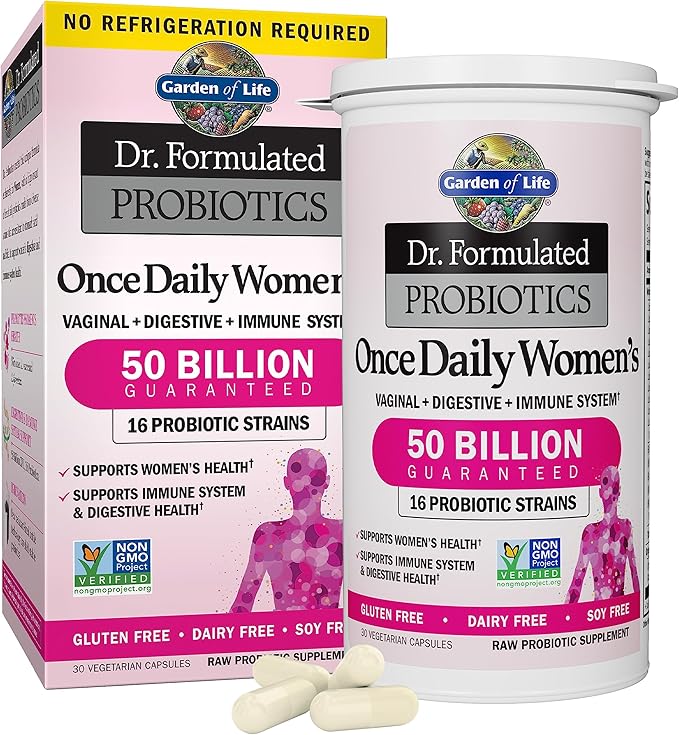 Garden of Life Dr. Formulated 50 Billion CFU 16 Strain Probiotics for Women, Organic Vitamin C Spray for Kids & Adults Immune Support