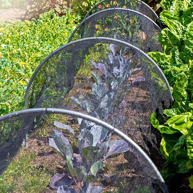 20x10Ft Mosquito Netting Garden Mesh Netting, Fly Bird Net Barrier Hunting Blind Plant Protecting Net, 3x6m Black