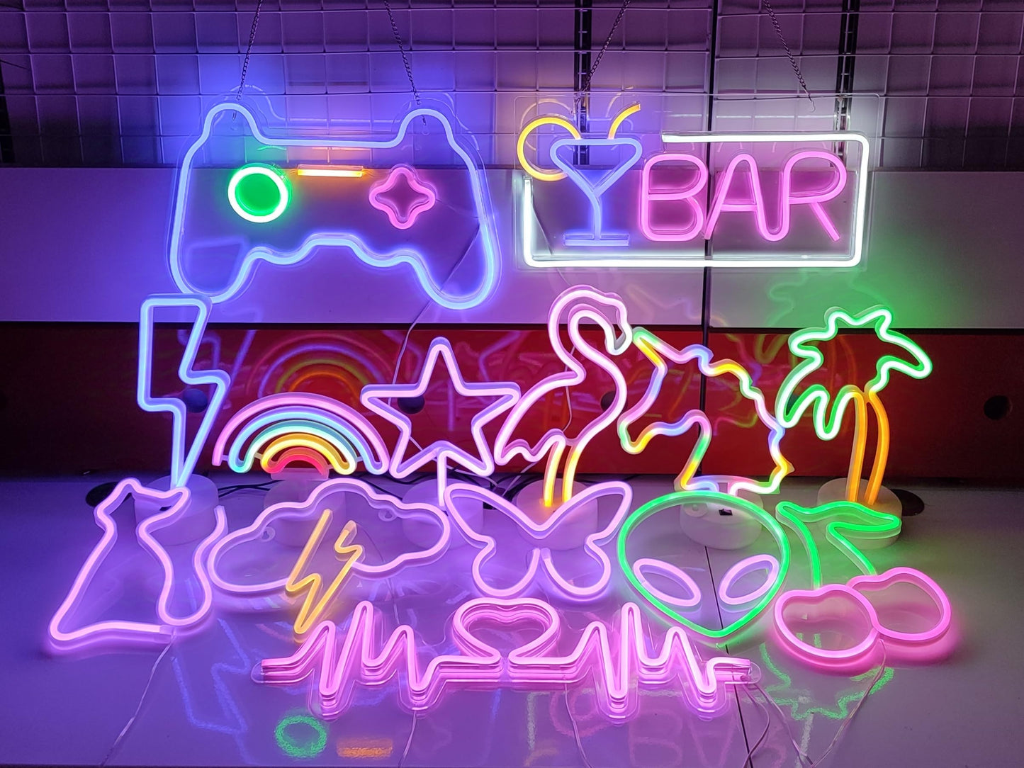 Jywj Butterfly Neon Sign - Pink Led Table Decoration, Usb/Battery Powered, Model Jy-Bf-Pk01, Perfect For Bedroom And Events