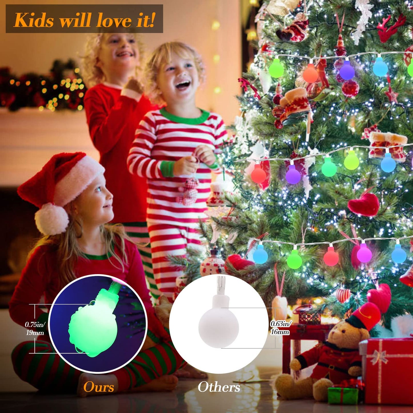 Aloveco 18Ft Battery Operated String Lights, 50 Led Waterproof Twinkle Lights, Remote Control, Multicolor For Indoor/Outdoor Use