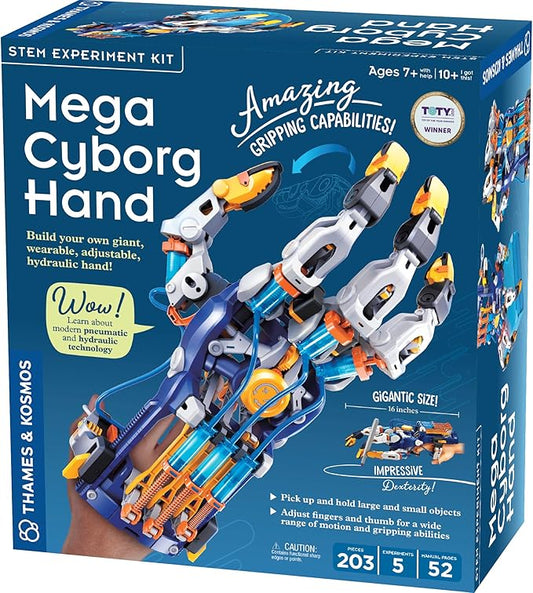 Thames & Kosmos Mega Cyborg Hand STEM Experiment Kit | Build Your Own GIANT Hydraulic Amazing Gripping Capabilities Adjust...