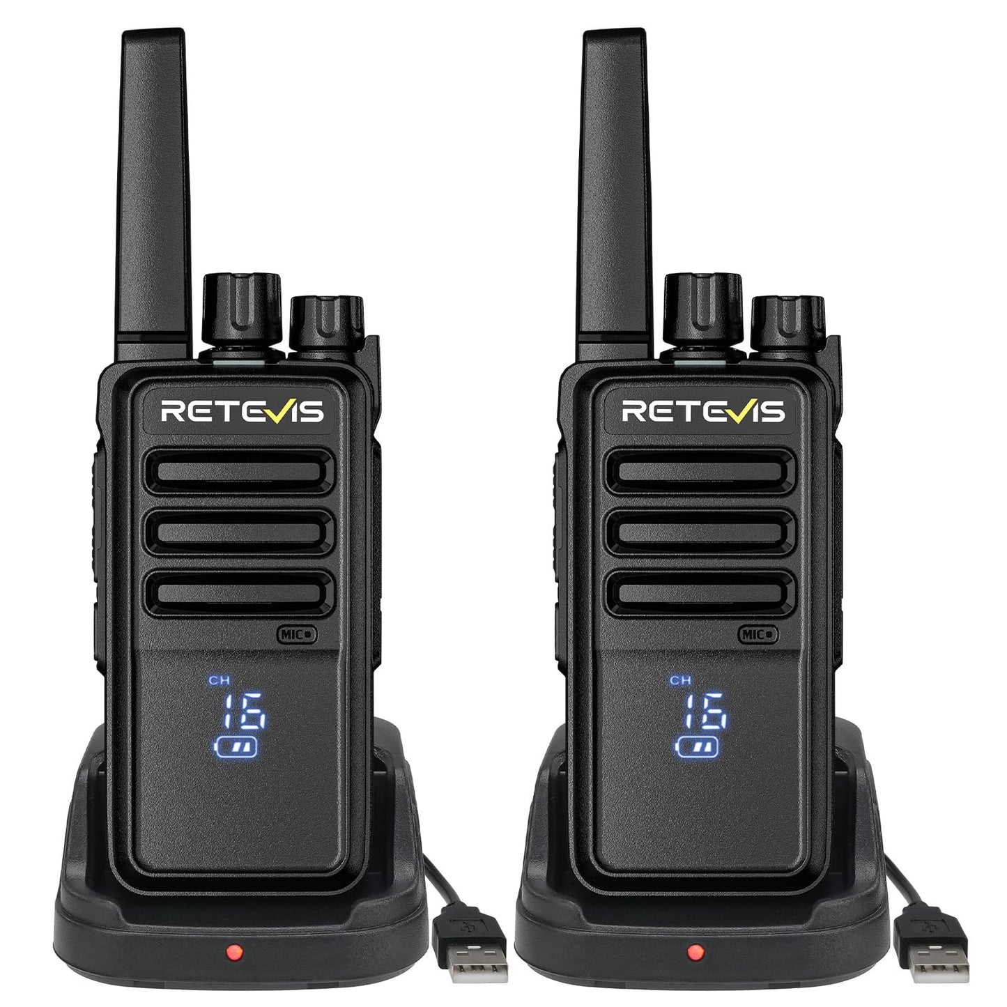 Retevis Rt68H Walkie Talkies For Adults,2 Way Radio Long Range, Intuitive,Channel,Power Display,Vox Hands Free,Keylock,Rugged Tw