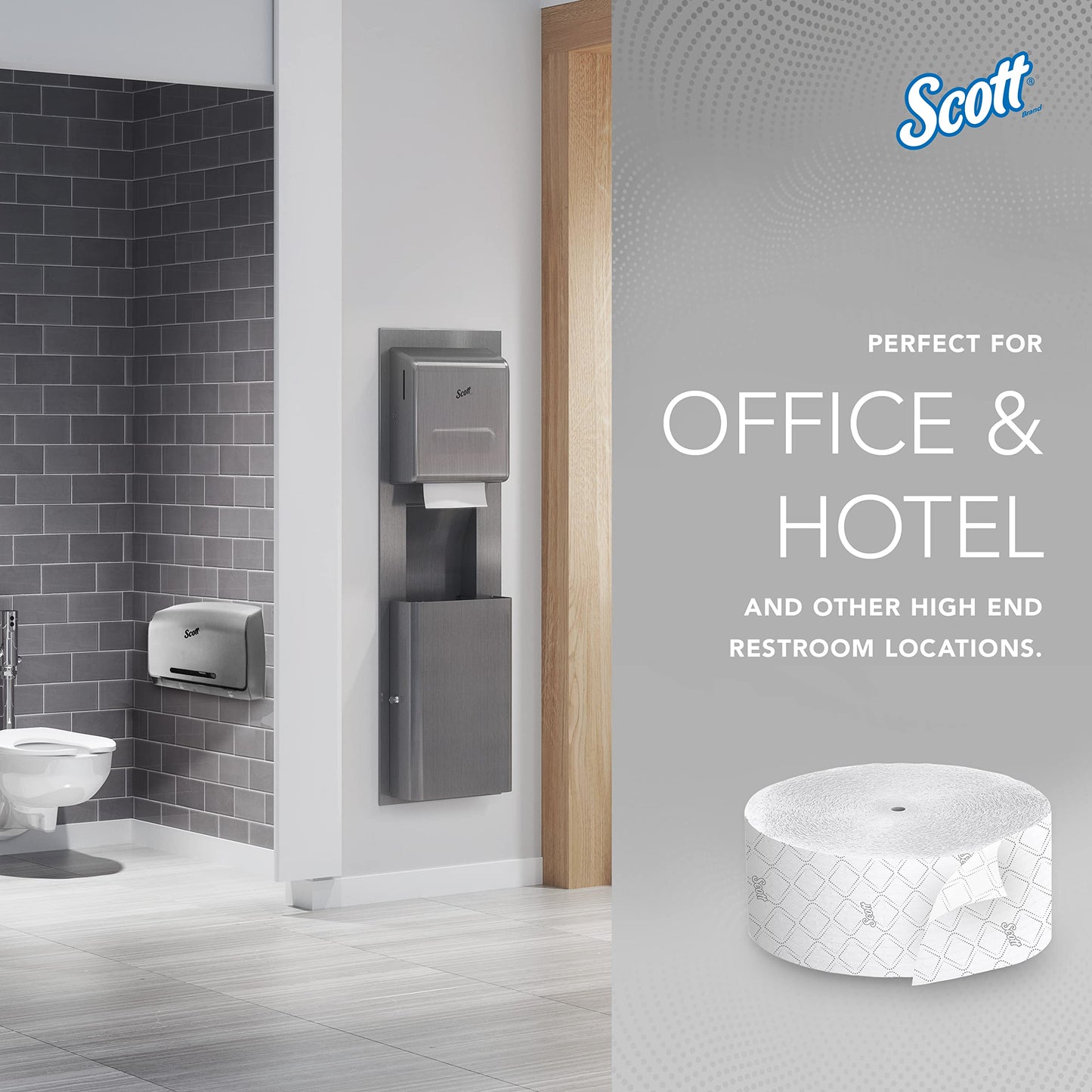 Scott Professional Coreless High-Capacity Jumbo Roll Toilet Paper, Bulk (07006), 2-Ply, Elevated Design, Septic Safe, White (12 Rolls at 1,150' Each, 13,800'/Case)