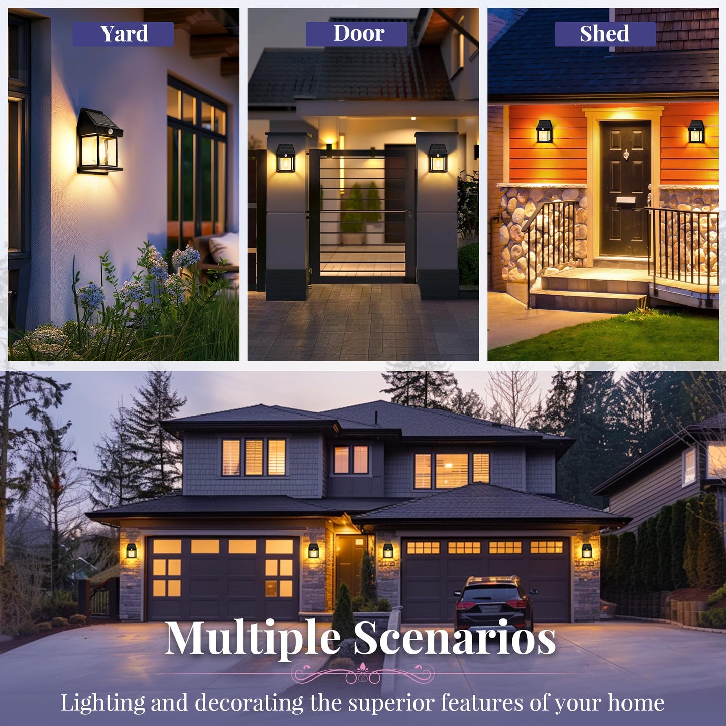 SOLPEX Solar Motion Lights Outdoor, Waterproof, 1 Pack, Warm White, Motion Sensor, Model 9347