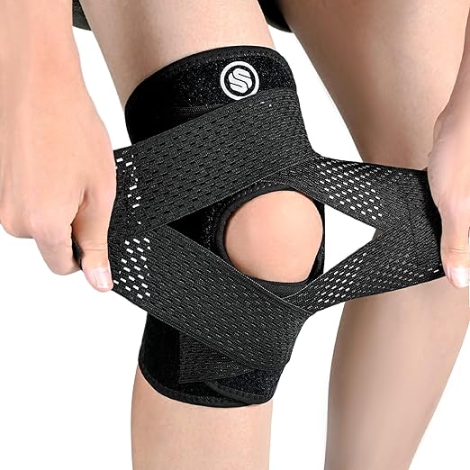 Knee Brace with Side Stabilizers for Knee Pain, Adjustable Knee Support for Meniscus Tear ACL MCL Arthritis Injury Recover...