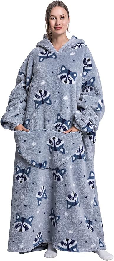 ZXIMU Blanket Hoodie Long,Extra Long Wearable Blanket Oversized Hoodie Blanket Hoodies for Women Snuggle Blankets for Women