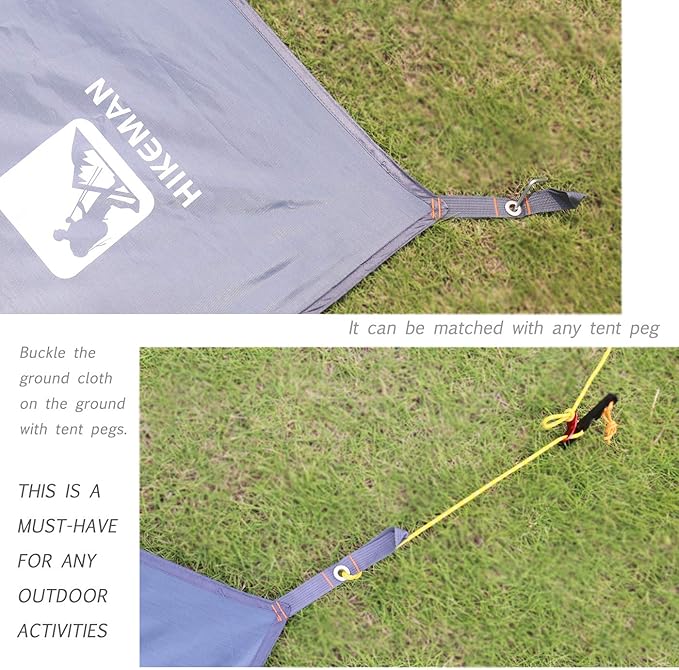 HIKEMAN Waterproof Camping Tarp Portable Tent Footprint with Drawstring Bag Ground Cloth for Outdoor Hiking Picnic (XL-83”x83”)