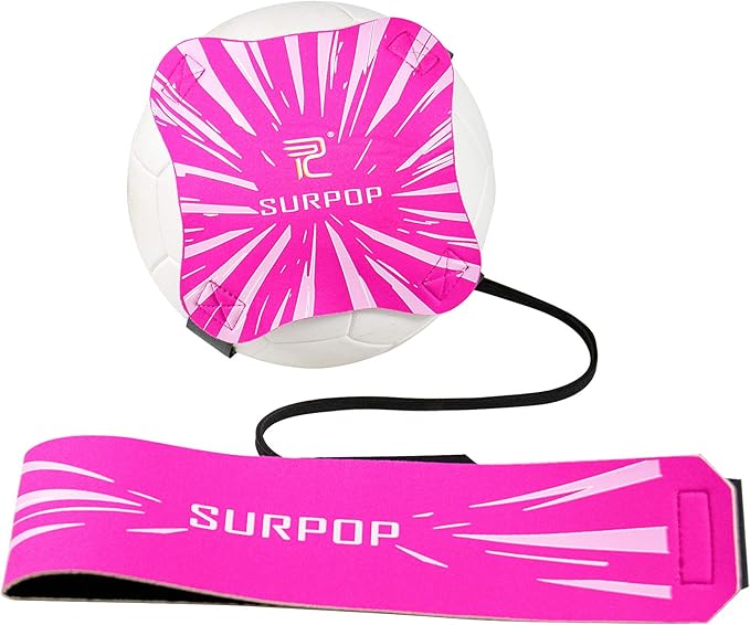 Soccer/Volleyball/Rugby Trainer, Football Kick Throw Solo Practice Training Aid Control Skills Adjustable Waist Belt for K...