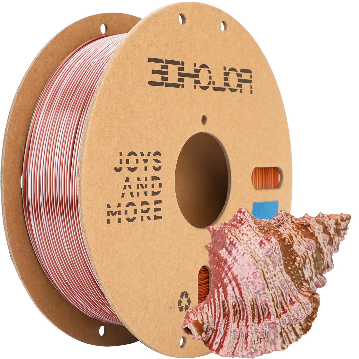 3DHoJor Silk PLA Filament 1.75mm Gold Silver Copper Triple Color PLA 3D Printer Filament 3 in 1 Coextrusion 1KG Spool(2.2lbs) 3D