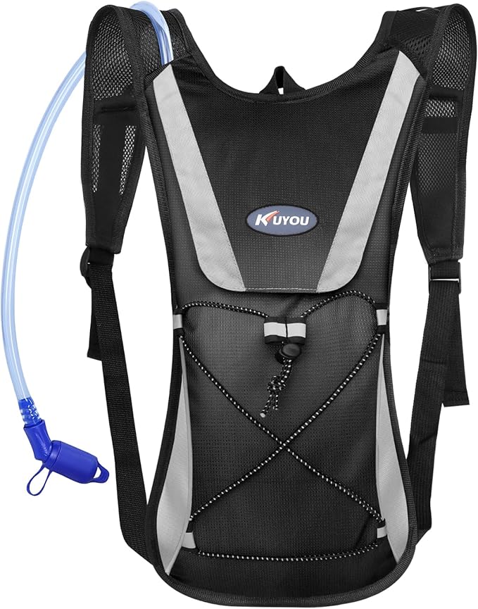 KUYOU Running Hydration Vest - Lightweight Insulated Hydration Backpack with 2L Water Bladder, Adjustable Chest Straps and...