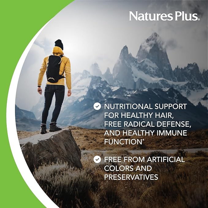 Natures Plus AgeLoss Hair Support - 90 Extended Release Tablets - Gluten-Free - 30 Servings