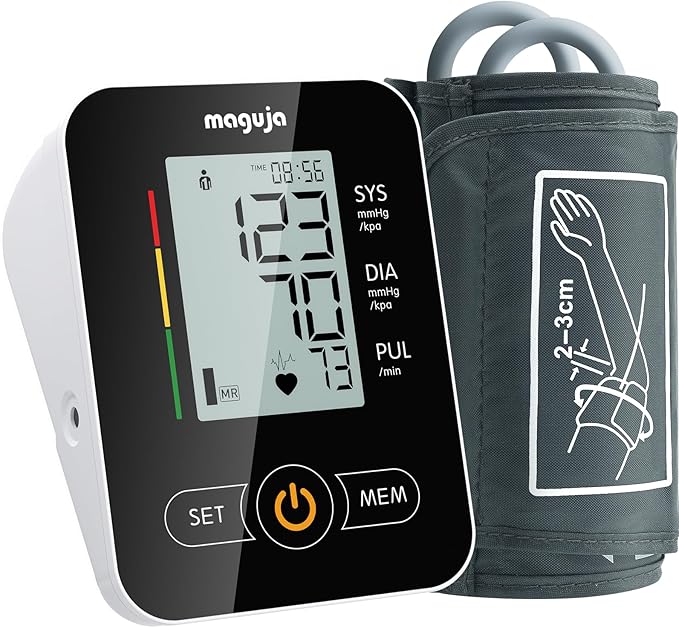 Arm Blood Pressure Monitor,maguja Blood Pressure Machine,BP Monitor Automatic Upper Arm Digital with Blood Pressure Cuff f...