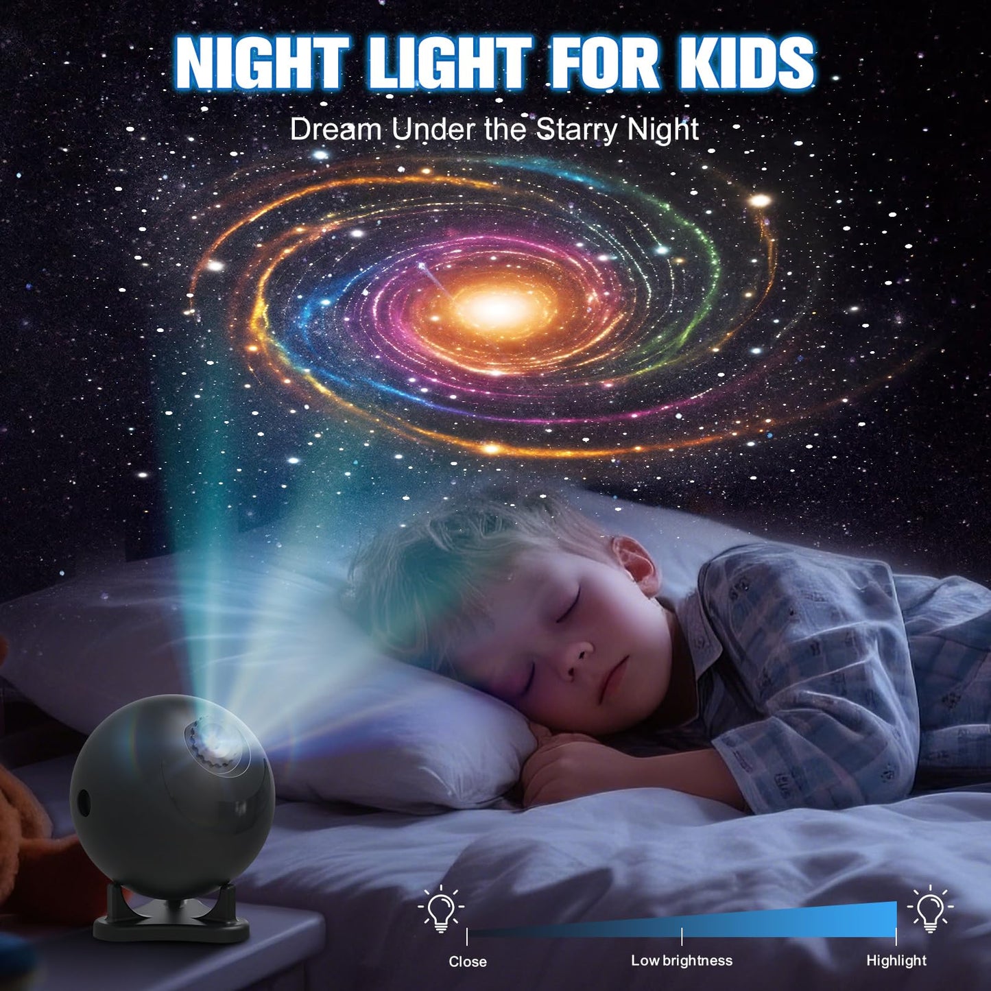 FSSQBFLC  tarium Projector - Galaxy Projector Star Night Light, LED, Black, Model HT-B01, 12 Image Discs for Kids & mature-themeds Room Decor