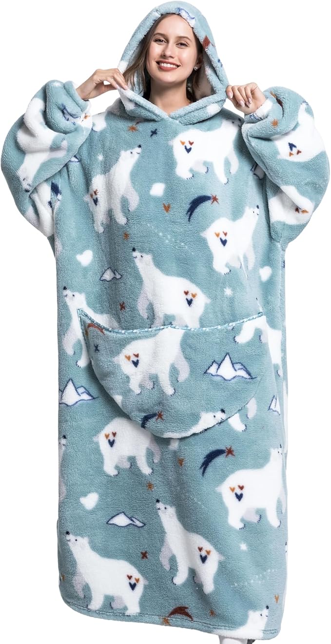 HZAAM Wearable Blankets for Women, Adult Wearable Blanket Men, Blanket Hoodie