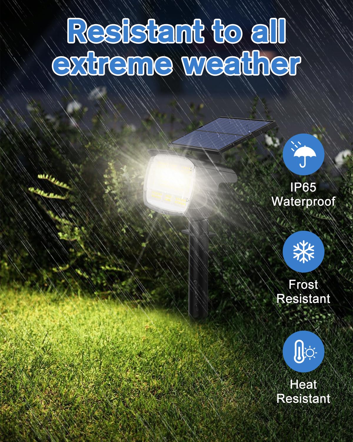 Fabrito Solar Spot Lights Outdoor 136 Leds  Big Brighter Lighting Solar Lights Outdoor  6 Pack Ip65 Waterproof Landscape Spotlights Auto On/Off For Yard  Garden  Pathway  Plants Tree (Cool White)