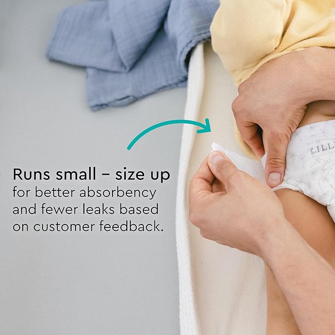 LILLYDOO Baby Diapers - Size 3 (13-22 lbs), Monthly Supply (174 Count), Leak Protection, Skin-Friendly, Ultrasoft, Perfume- & Chlorine-Free, Hypoallergenic, Dermatologist Tested, Oeko-TEX®
