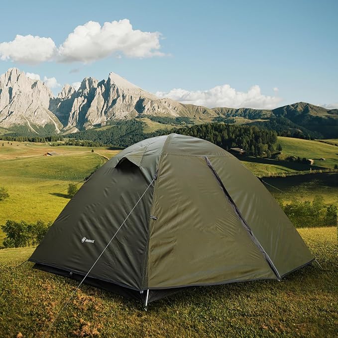 Backpacking Tent for Camping 2/3/4 Person Hiking Ultralight Tent for Waterproof Windproof Outdoor Two Doors Tents Easy Quick Setup Lightweight Tent Instant Tent