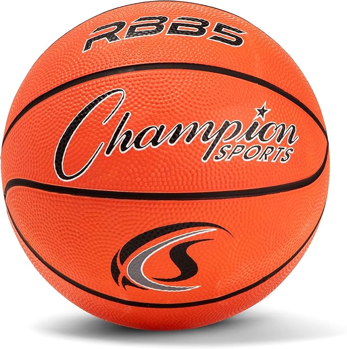 Champion Sports® Rubber Basketballs – Heavy Duty Pro-Style, Indoor/Outdoor Use, Premium Basketball Equipment for Physical ...