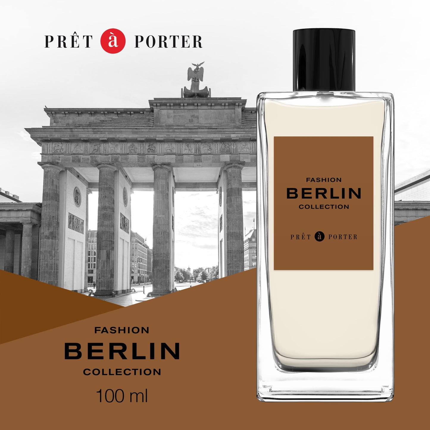 Pret à Porter City Collection Berlin Eau de Parfum 3.4 fl oz (Pack of 1), Notes of Black Pepper, Cedarwood, and Vanilla, Men's Fragrance, Long Lasting, Everyday Fragrance, Travel Size