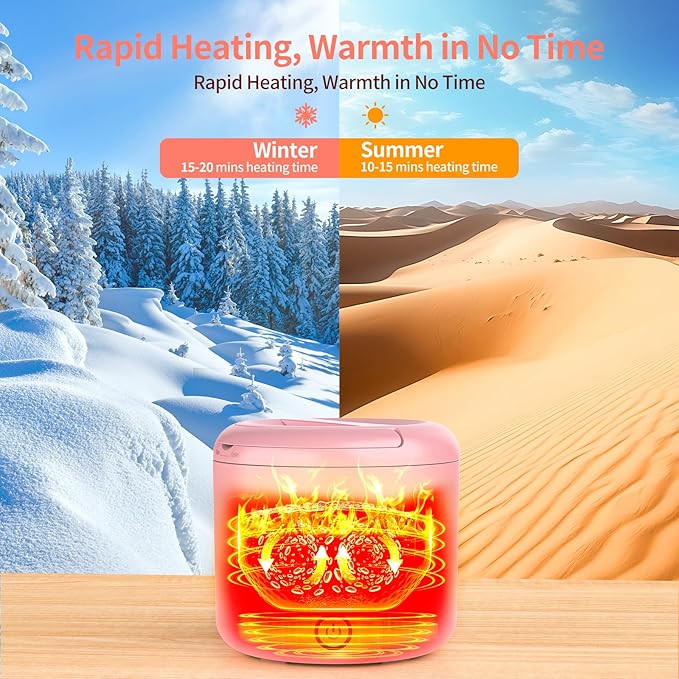 41-Ounce Electric Lunch Box 80W Heated Lunch Box, Portable Food Warmer for Work with 1.2L 304 Stainless Steel Container and 12V/24V/110V/220V Compatibility in Car Truck