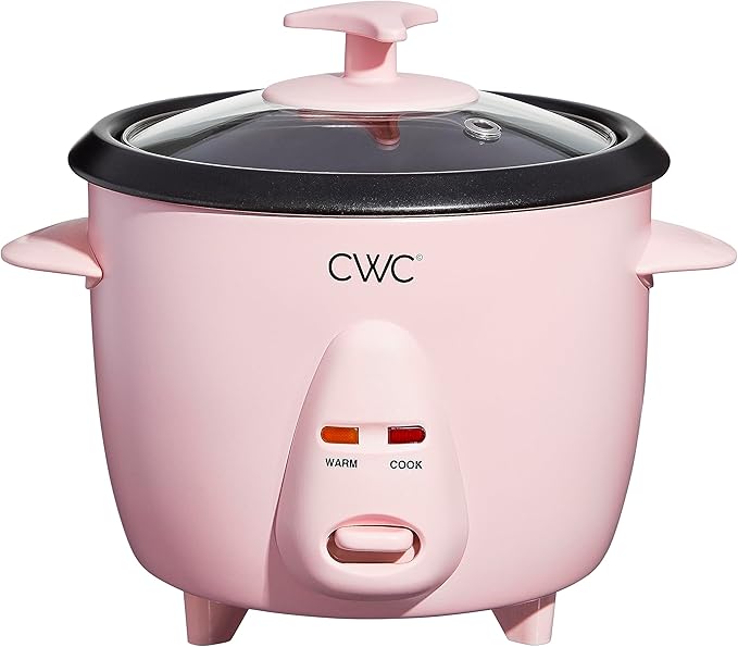 COOK WITH COLOR 6 Cup Rice Cooker 300W - Effortless Cooking and Perfectly, Cooks 3 Cups of Raw Rice for 6 Cups of Cooked Rice, Pink