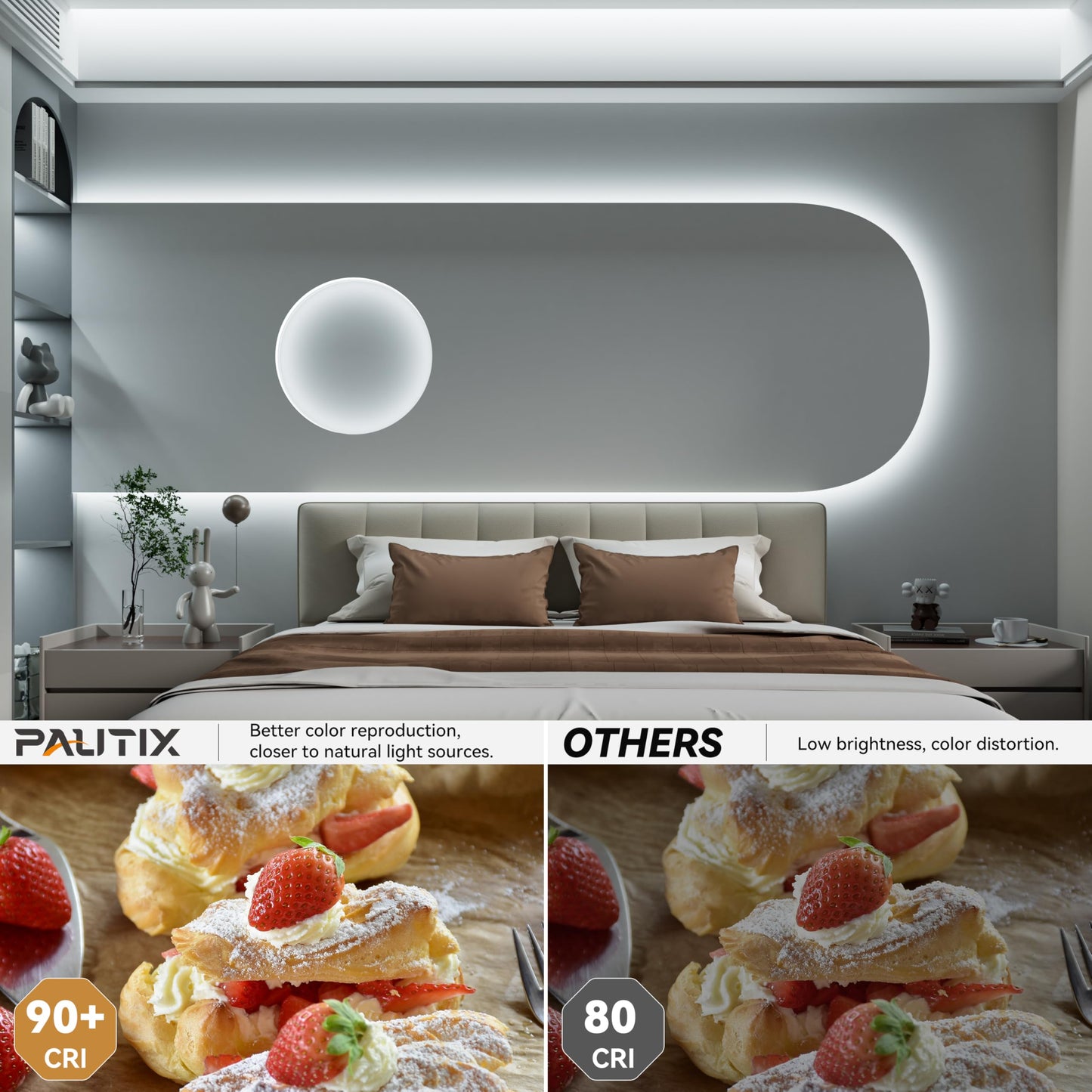 PAUTIX COB LED Strip Lights, 48ft Daylight White 6000K, 504 LEDs/m, Flexible LED Tape for Home DIY Projects