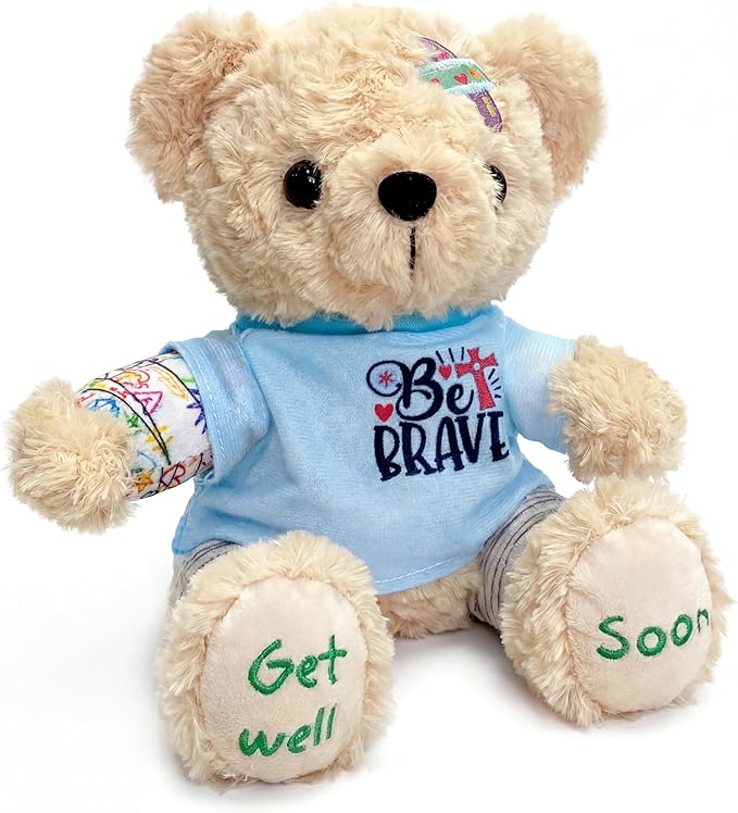 SHSEEN Get Well Soon Bear for Surgery Recovery Gifts, Emotional Comfort Stuffed Animal for Kids & Women, Tonsillectomy & A...