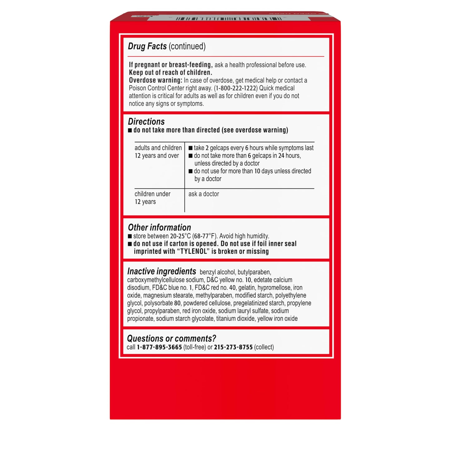 Tylenol Extra Strength Bundle, Each with 500 mg Acetaminophen Pain Reliever & Fever Reducer, Rapid Release Gels, 225 ct, & Extra Strength Caplets for On-The-Go, Travel Size, 6 ct, 2 Items