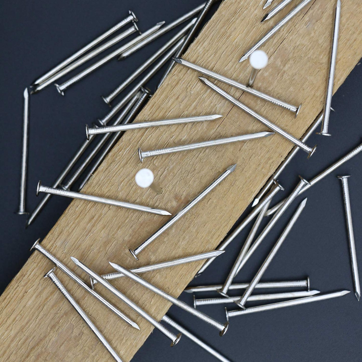 120pcs Hardware Nails, 2 Inches Nickel Plated Hanging Nails, Wall Nails for Hanging, Wood Nails, Long Nails (2 in)