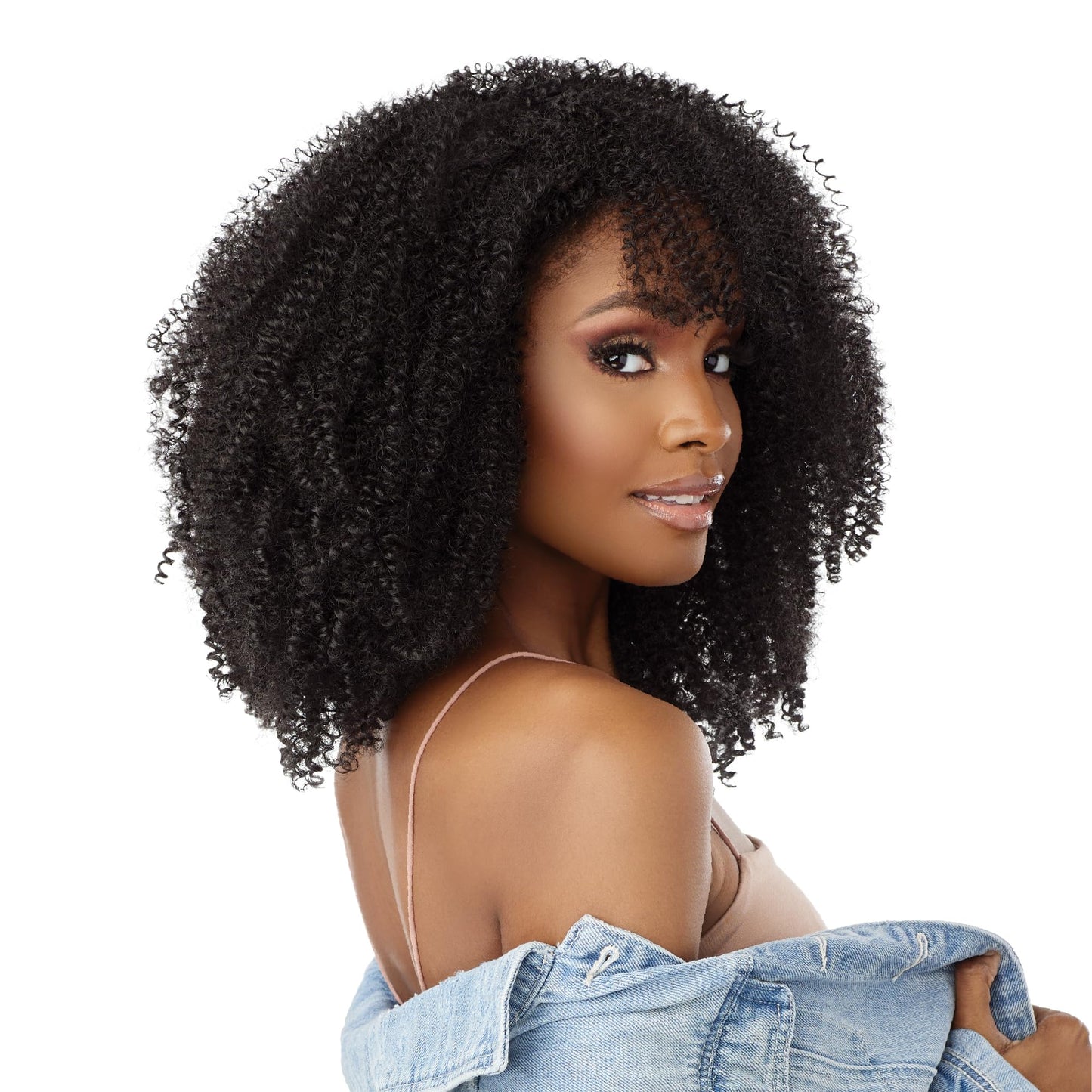Sensationnel Curls kinksandco clip in - game changer 10 inch easy to use clips for natural 3c to 4c hair textures (1B OFFBLACK)