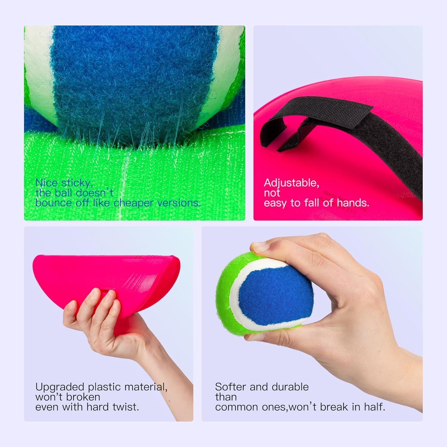 EVERICH Upgraded Toss and Catch Ball Game Set, Outdoor Games for Kids Toys, Stocking Stuffers for Family Games, Beach Pool Yard Outside Toys for Boys Girls 3 4 5 6 7 8-12 Years Old
