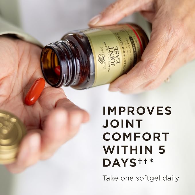 Solgar Joint Ease Age-Defying Nutrition for Men & Women—Support Joint Health with Boswellia and Turmeric Extracts, Vitamins D & C, One Softgel Daily, Vegan, Dairy, Soy and Gluten-Free, 30 Servings