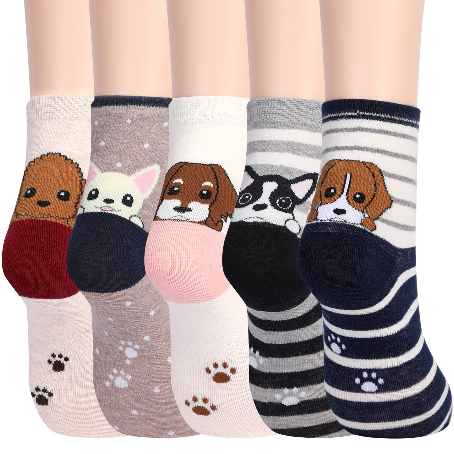 Jeasona Women's Cute Funny Socks Dog Mom Lovers Gifts for Women