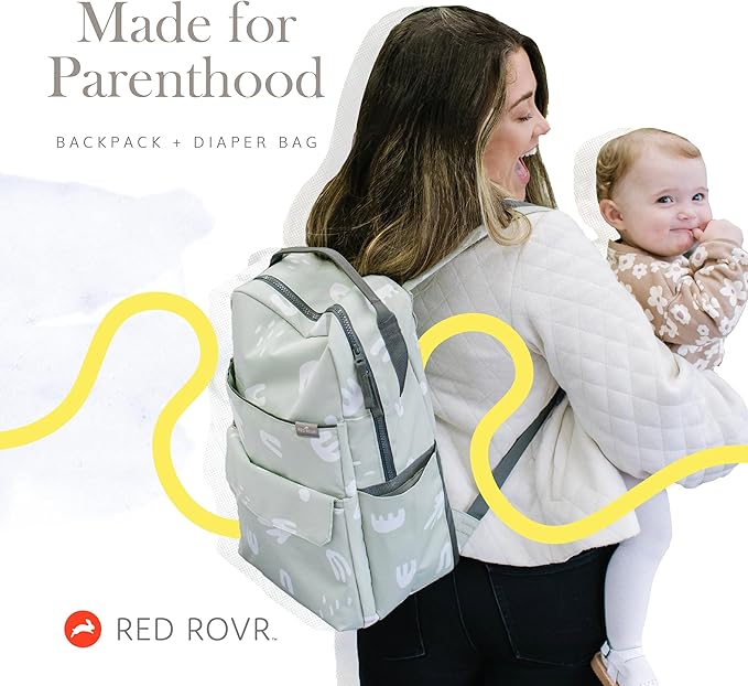 RED ROVR Roo Lightweight 1 LB Diaper Bag Backpack | 11 organizational pockets| Durable & Water-Resistant (Truffle)