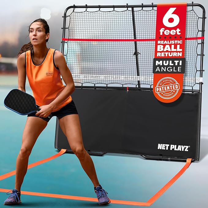 Pickleball Rebounder Training Aid: Adjustable Angles, Easy Setup & Storage - Improve Your Forehand, Backhand, Dink, and Vo...