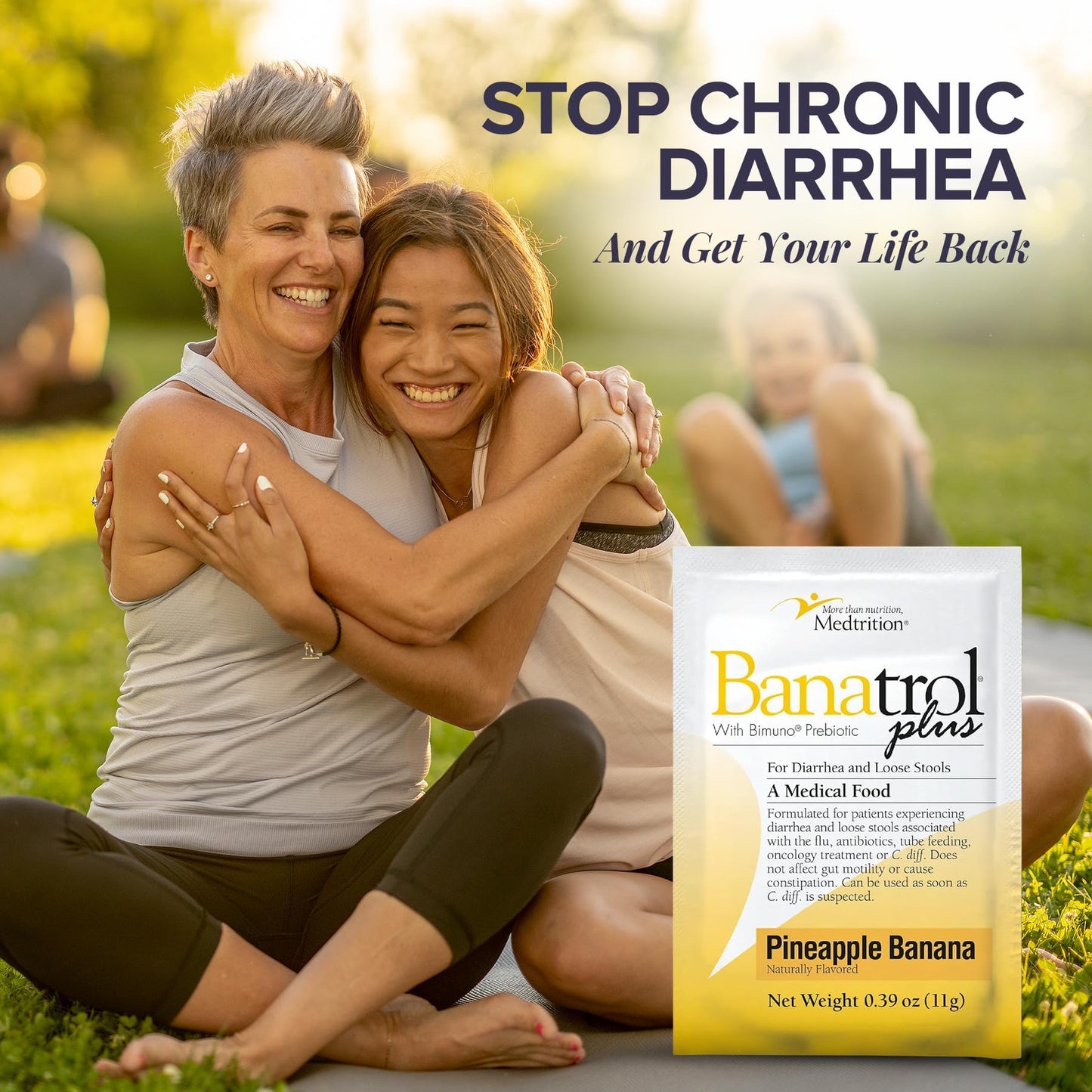 Banatrol® Natural Anti-Diarrheal with Prebiotics, Relief from Chronic Diarrhea, IBS, Recurring Diarrhea, Clinically Supported Medical Food, Non-Constipating, 75 Servings (Pineapple)