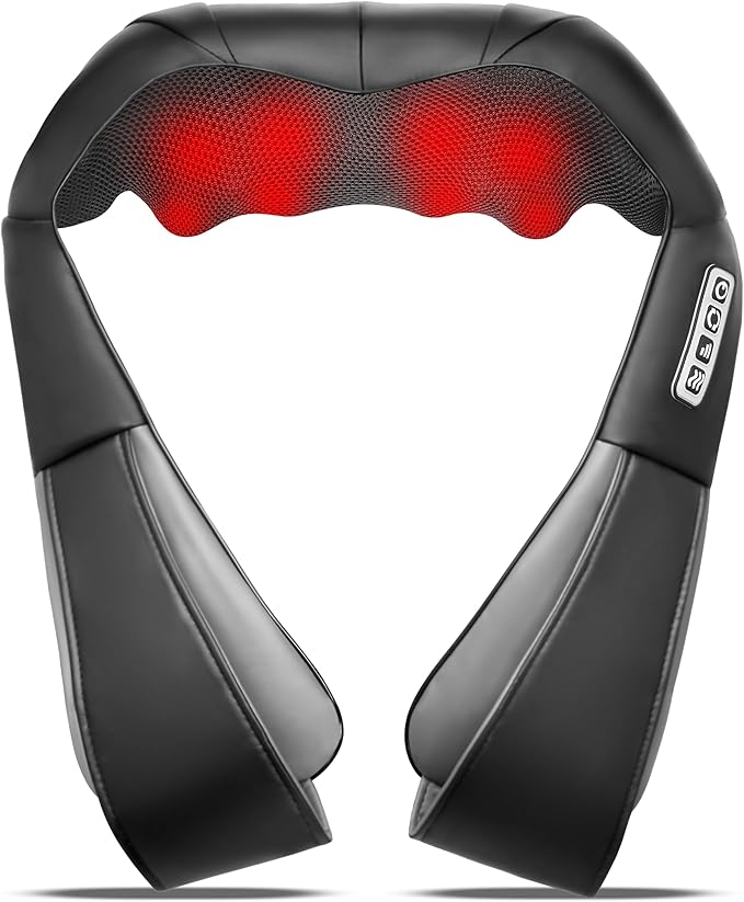 UFFAE Shiatsu Neck and Back Massager with Heat, Electric Deep Tissue Kneading Neck and Shoulder Massage, Best Gifts for Wo...