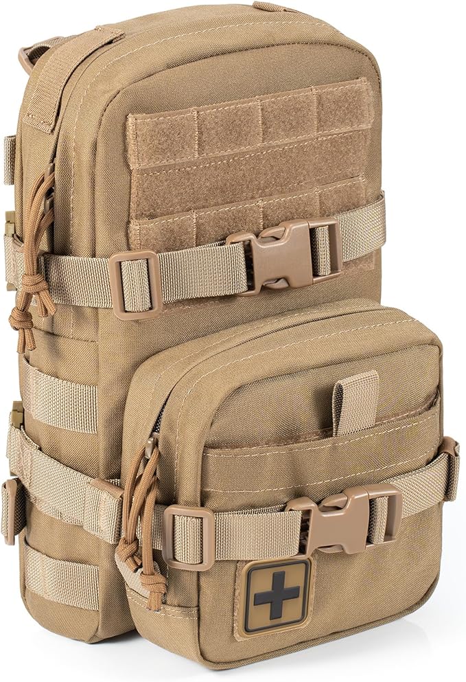 CLTAC Tactical Small MOLLE Hydration Pack Outdoor Water Bladder Carrier Pack for Vest Backpack