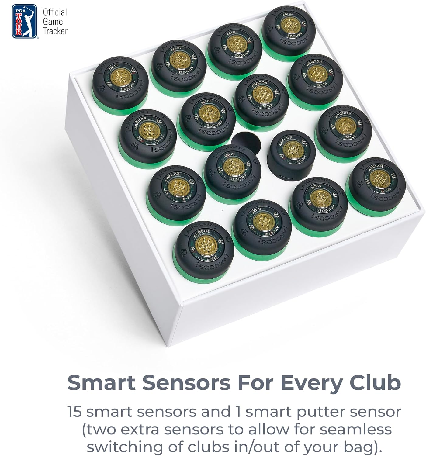 Arccos Smart Sensors: Automatic Golf Game Tracking System, A.I. Powered GPS Rangefinder & Smart Club Distances